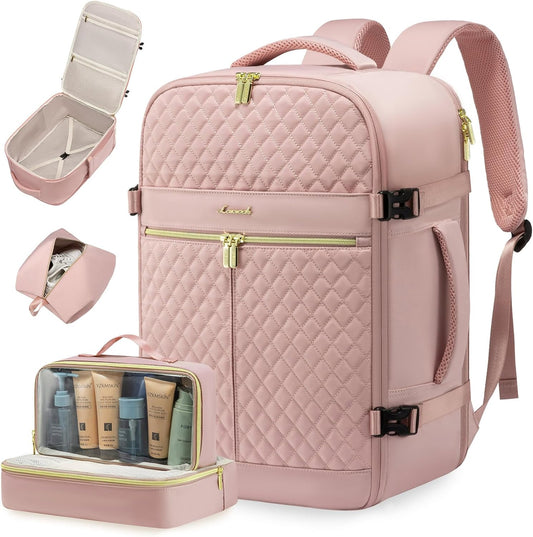 Diamond Textured Pink Multi Use Travel Backpack