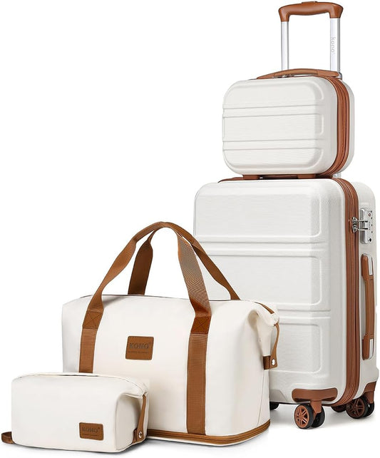 Travel Chic  20'' Carry on 4 Piece Luggage Suitcase Set